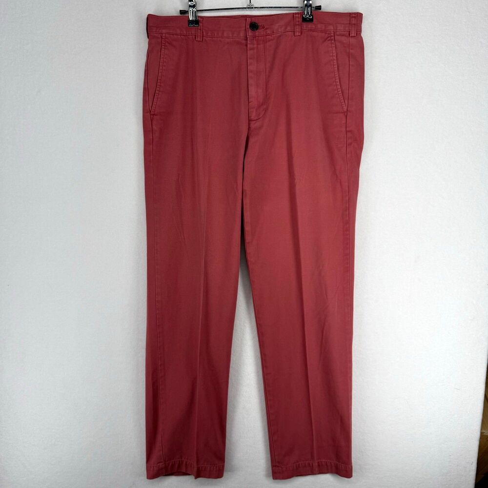 Brooks Brothers‎ "346" 100% Cotton Light Red Khaki Pants Mens Size W35 / L32